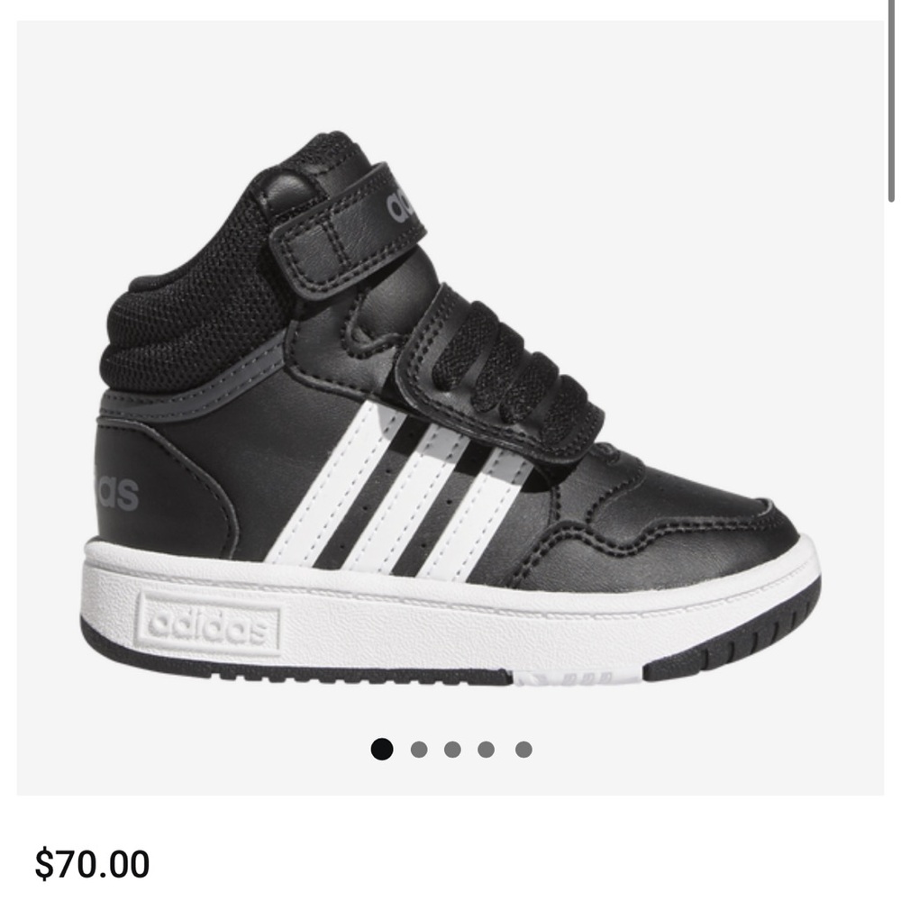 Adidas Black and White High-Top Sneakers with Padded Ankle